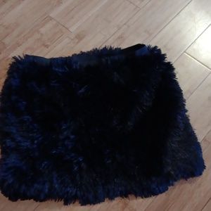 Black fuzzy skirt